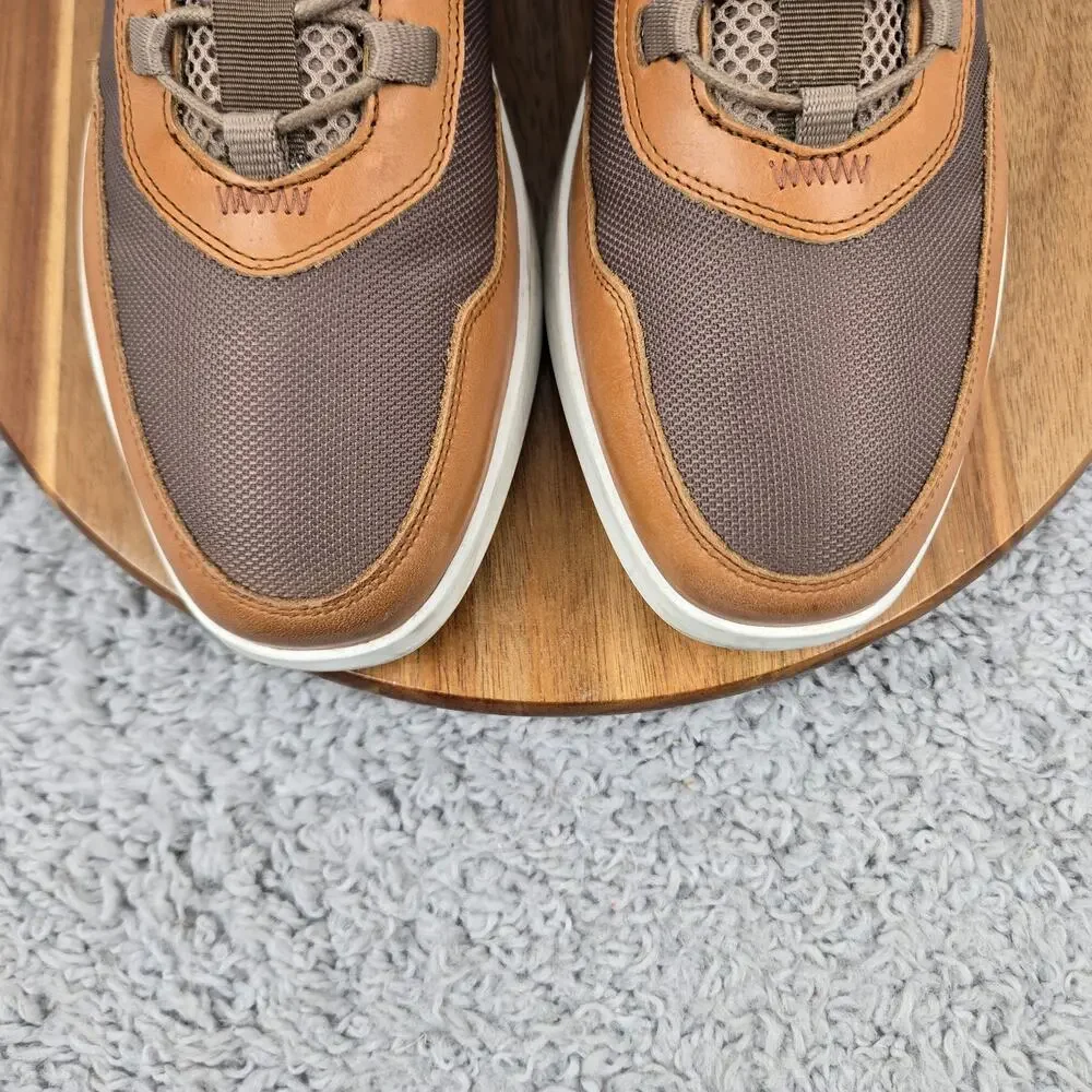 Wolf and Shepherd Mens 10 Crossover Victory Trainer Khaki Honey Brown Sneaker